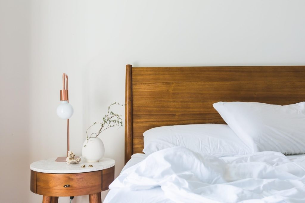 Natural sleep with wooden Headboard