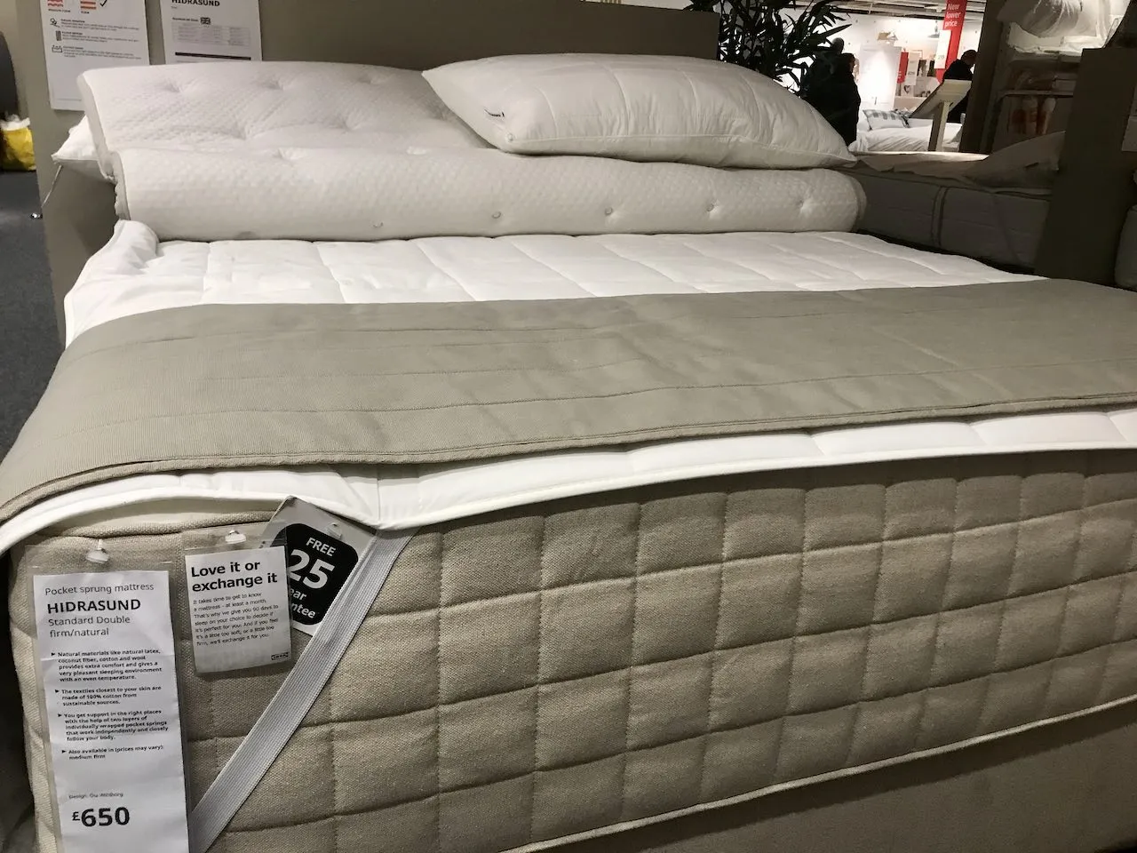 A showroom bed in IKEA