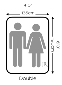 Double bed and mattress sizes UK