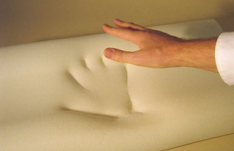 Memory foam hand print