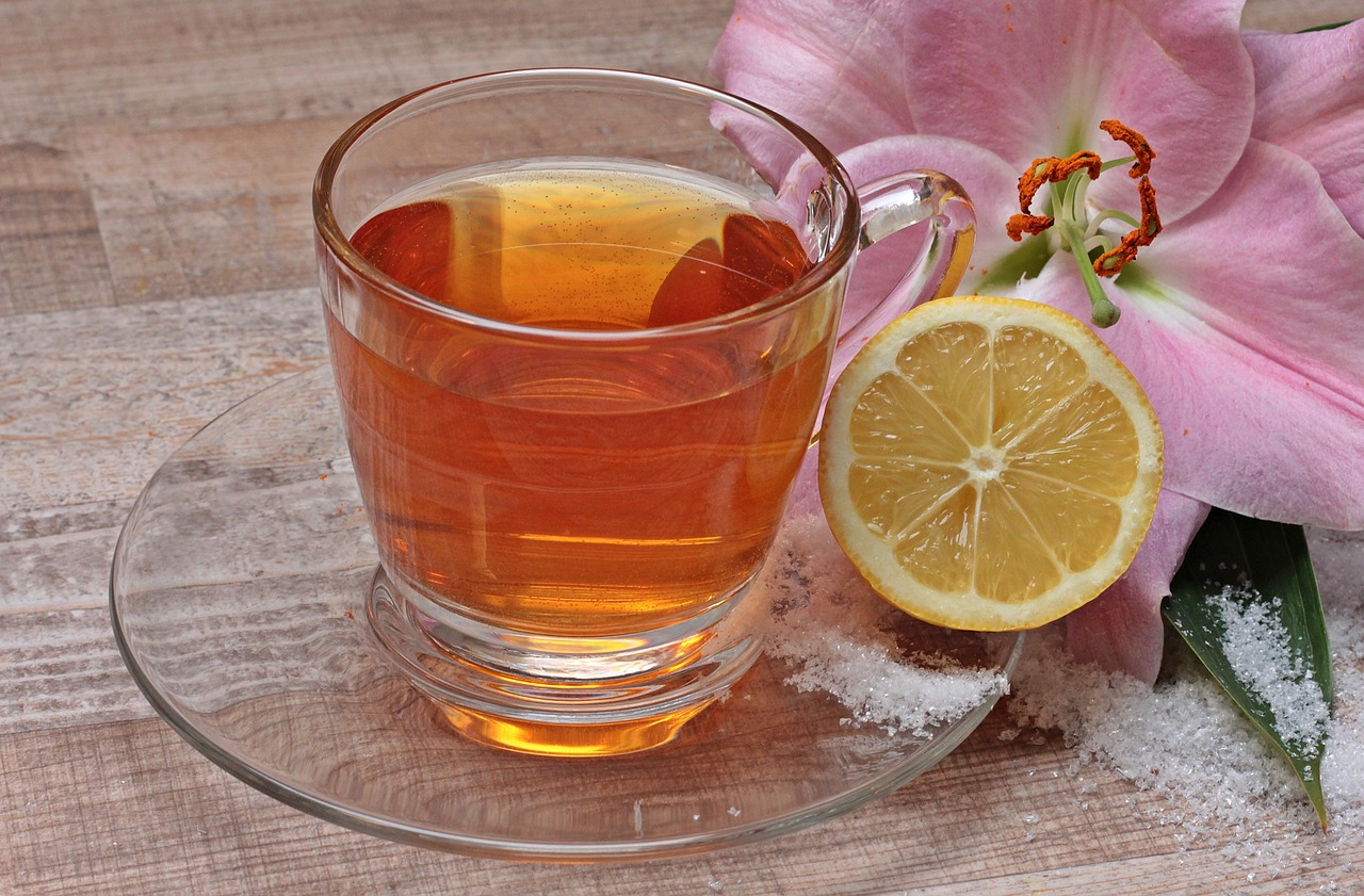 Warm lemon tea