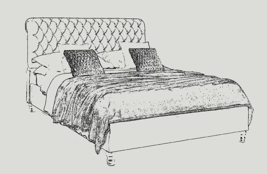 Braemar bed frame sketch