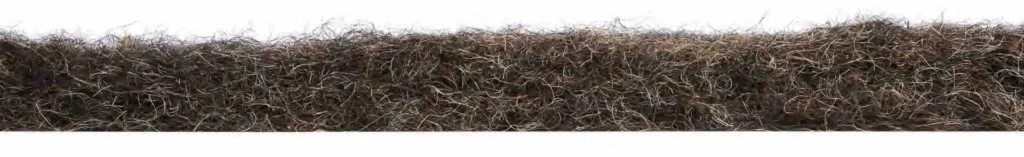 Animal fibre for mattresses