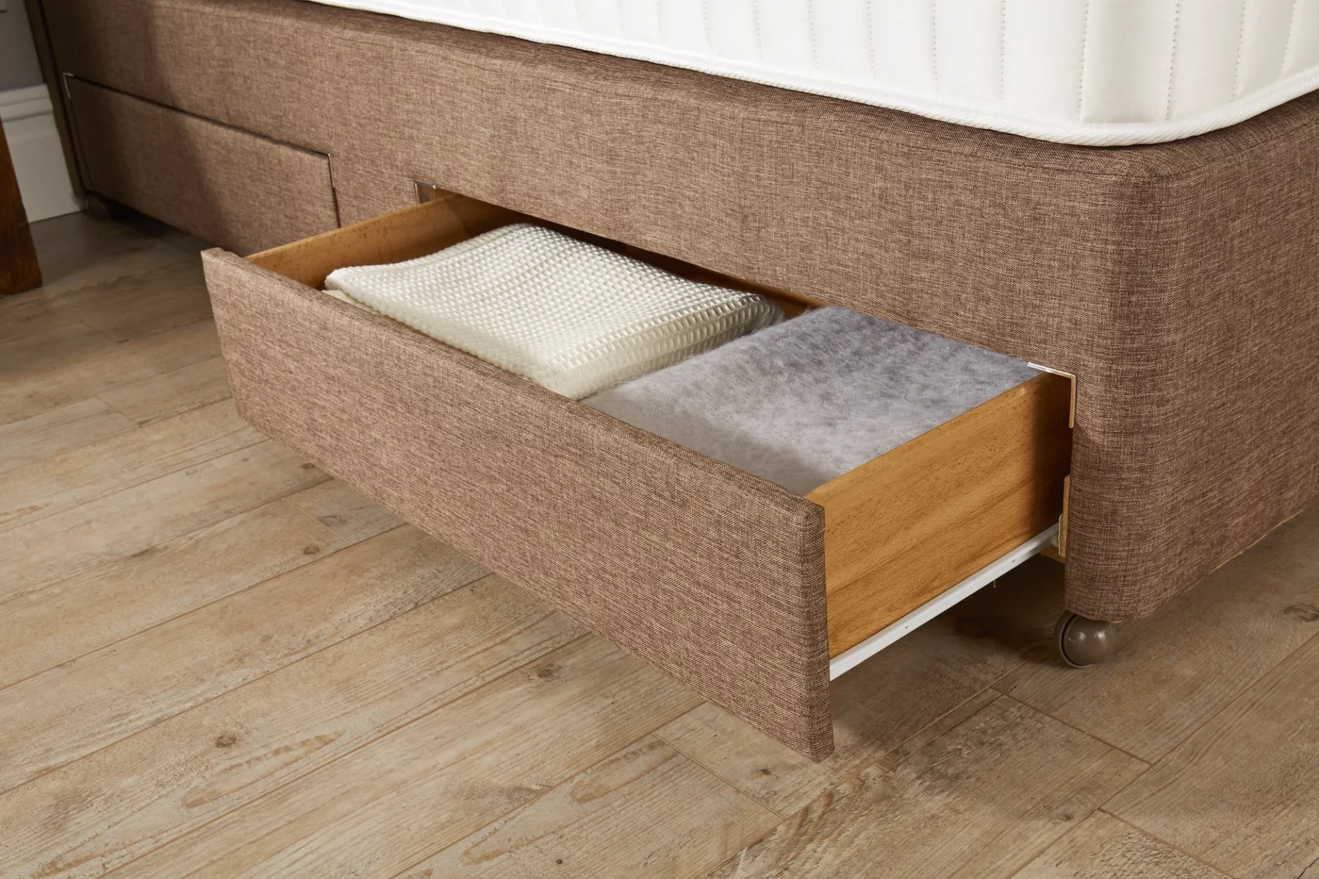 Hazel bracken 4 drawer platform top divan base with open drawer