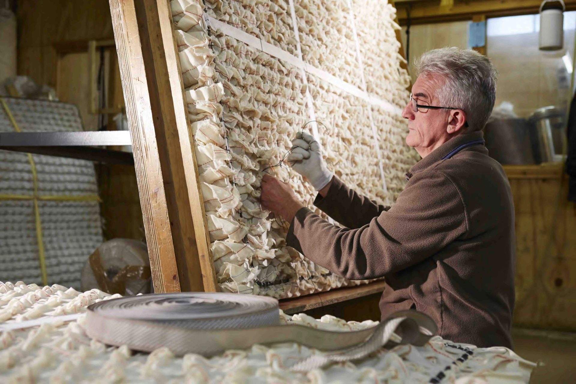 Hand made pocket springs