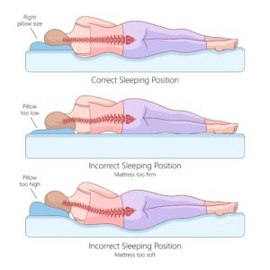 Diagram showing how a mattress should fit a side sleeper.