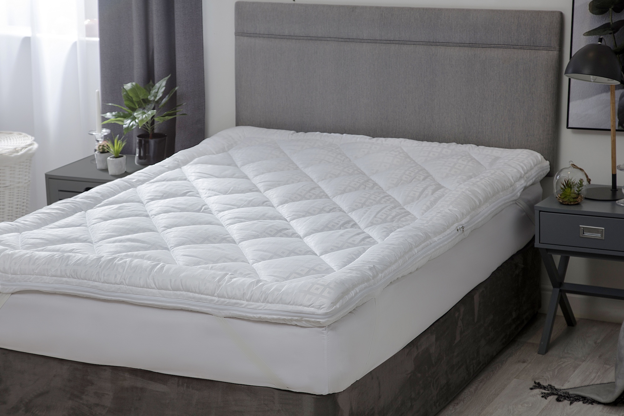 Double fill mattress topper