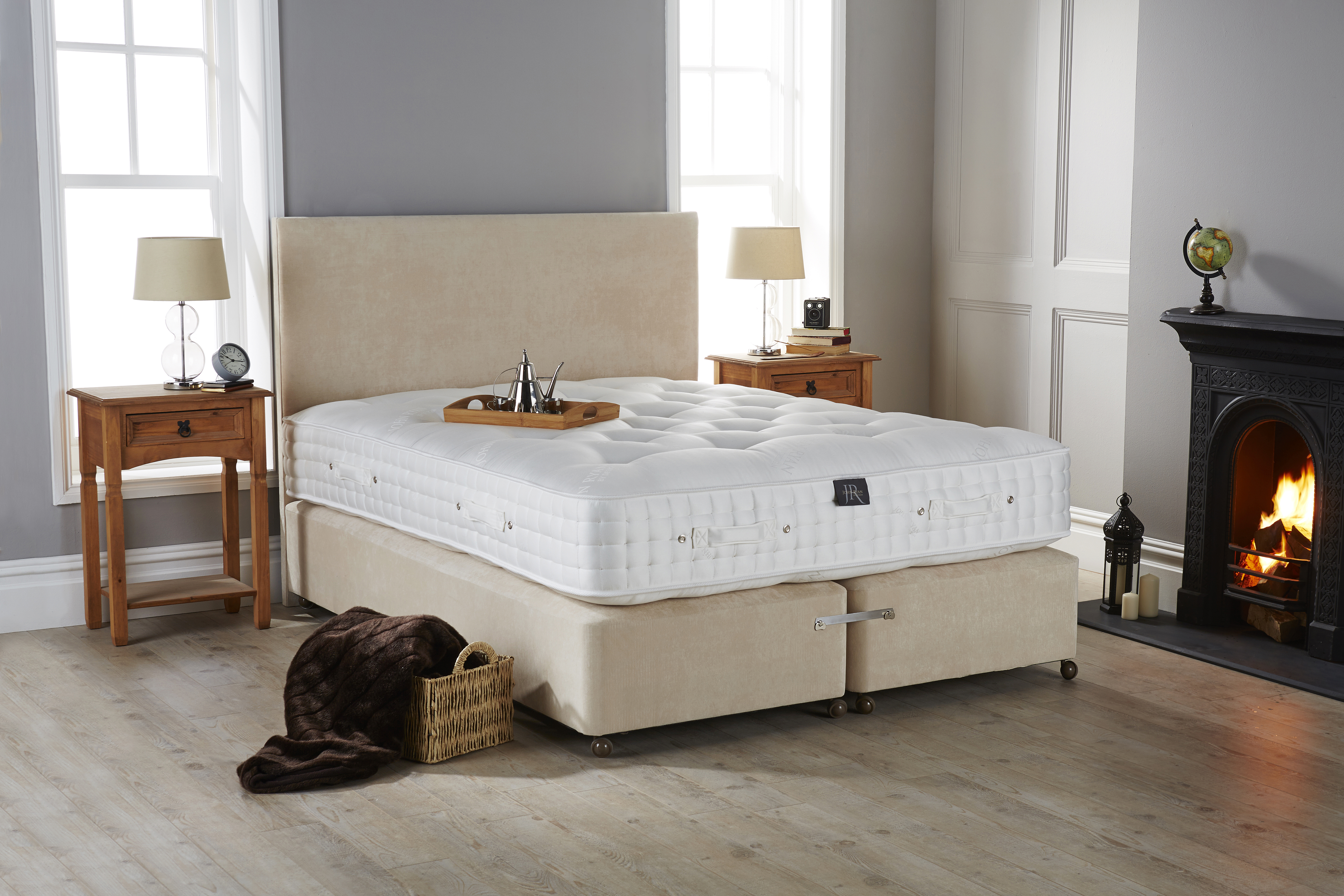 artisan bespoke mattress on a non-slatted bed base