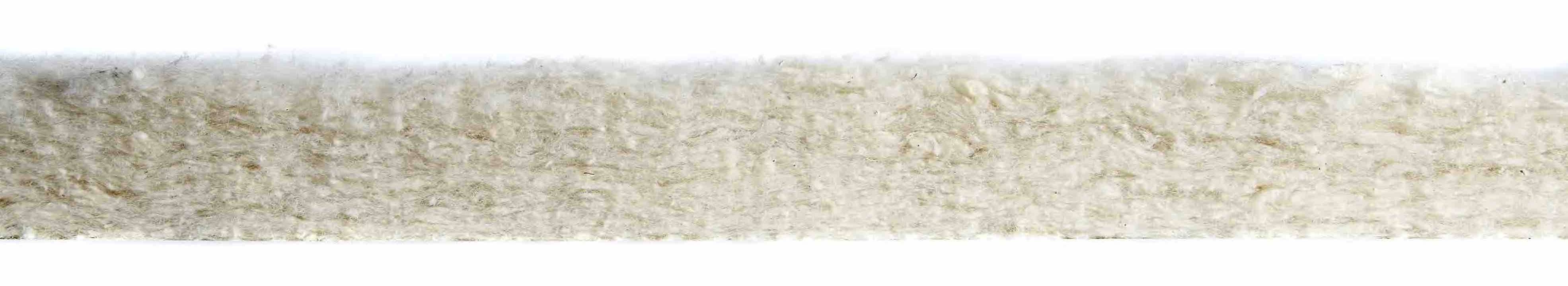Bonded wool and cotton cross section