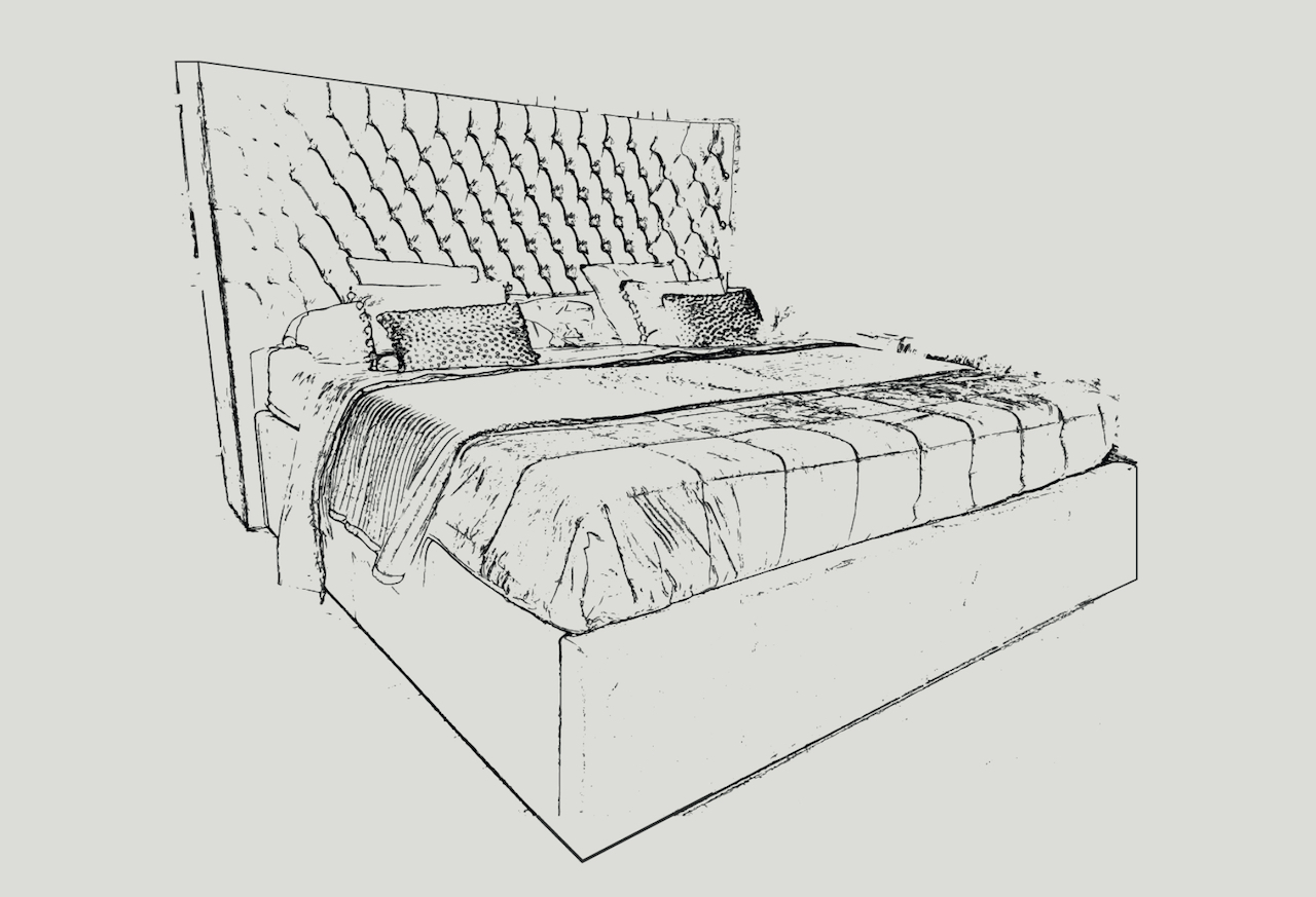 Gatsby bedframe sketch