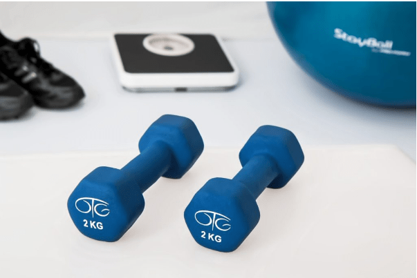 a selection of fitness and exercise equipment
