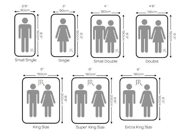 Bed sizes & dimensions